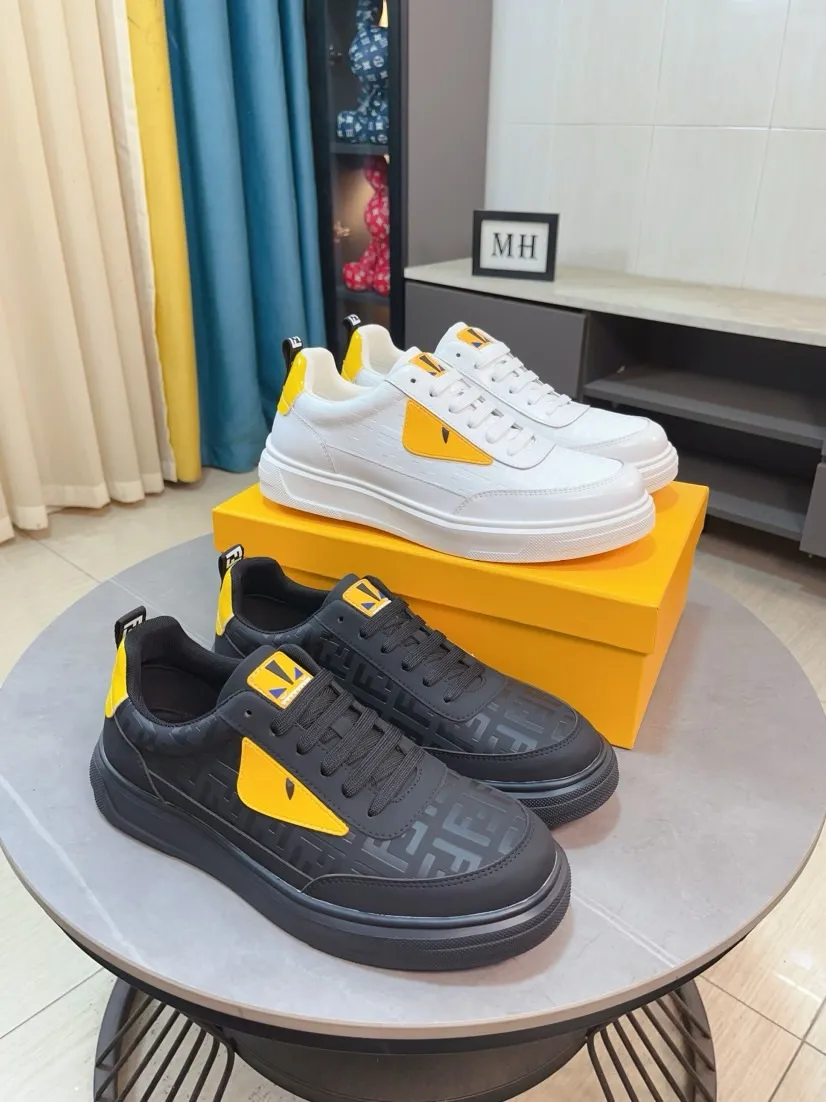 Men's Men's Shoes💰420🌹🌹[FENDI] Fendi's classic and comfortable men's, this complex sneaker is made of soft calfskin➕genuine leather lining➕original ultra-light rubber material with rough outsole. This unique and light style is suitable for the casual and refined sensibility of this season. It is comfortable and natural on the feet. It is an everyday style for casual travel in autumn and winter! 38/44